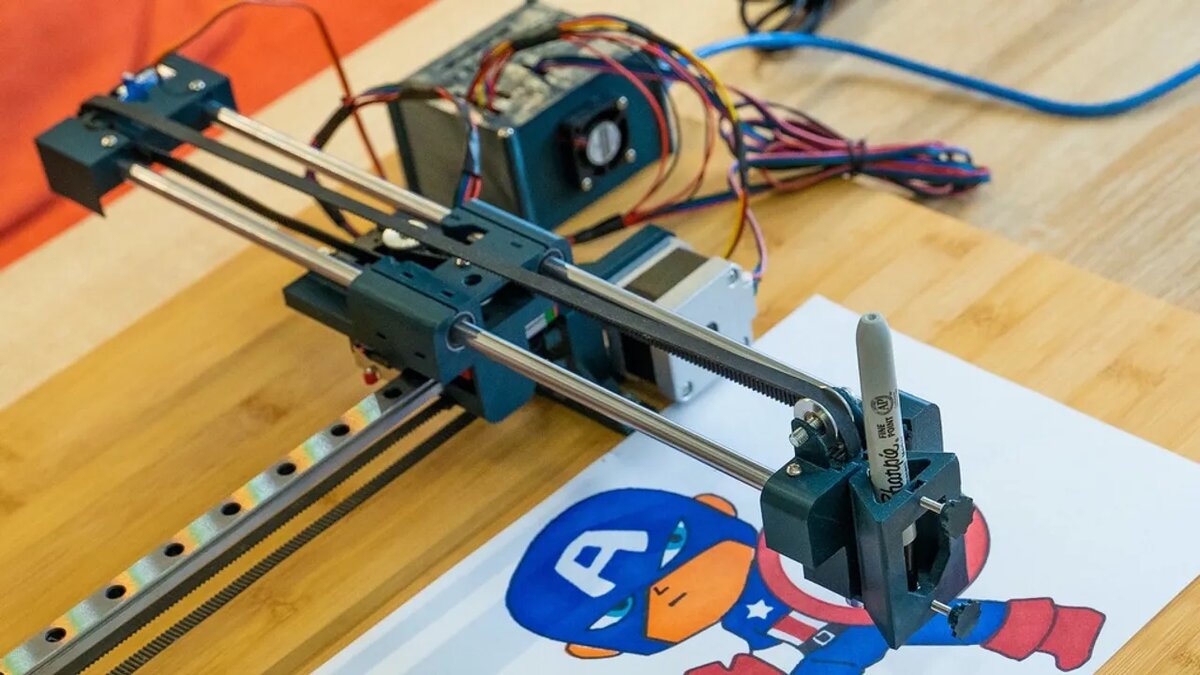 Easy 3D Printable CNC Drawing Machine
